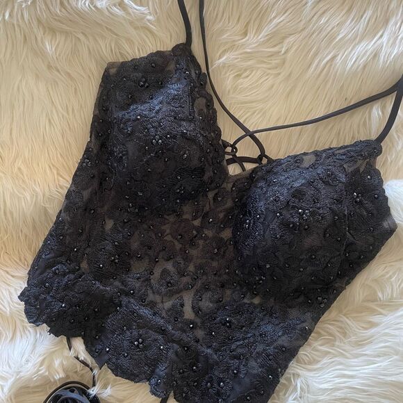 Handmade black bustier top - Picture 11 of 11